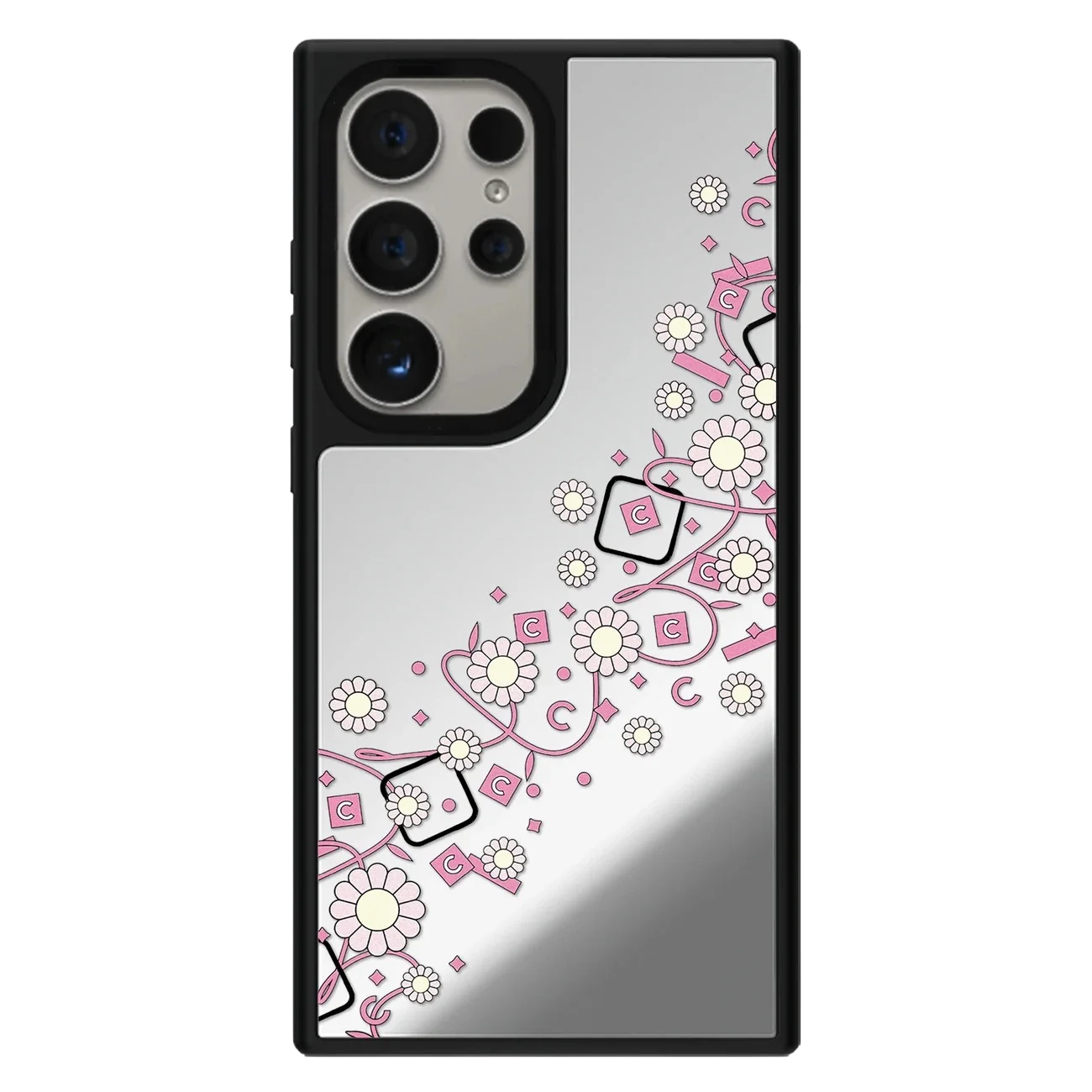 Graffiti Flowers Mirror Case – Samsung Galaxy S24/S25/S26 Series
