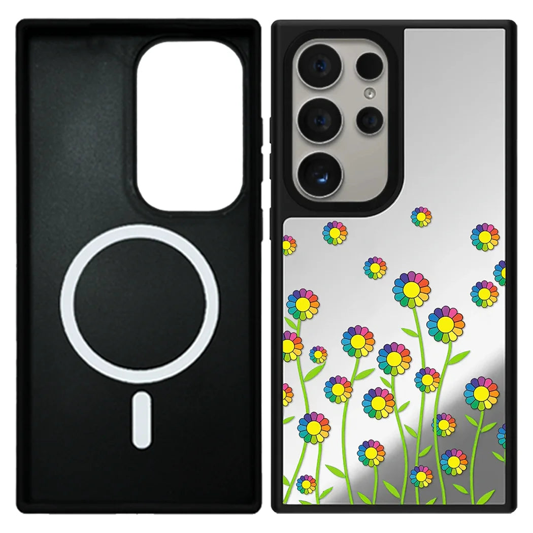 Graffiti Flowers Mirror Case – Samsung Galaxy S24/S25/S26 Series