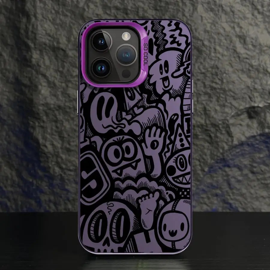 Cute Graffiti Frosted Phone Case – Xiaomi Mi & POCO Series