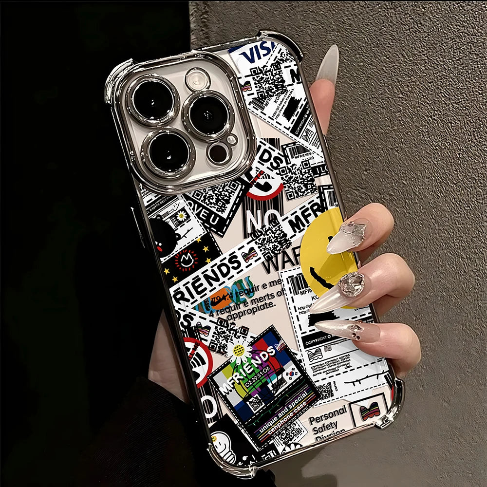 Graffiti Newspaper Label Case – Samsung Galaxy S20-S25 Series