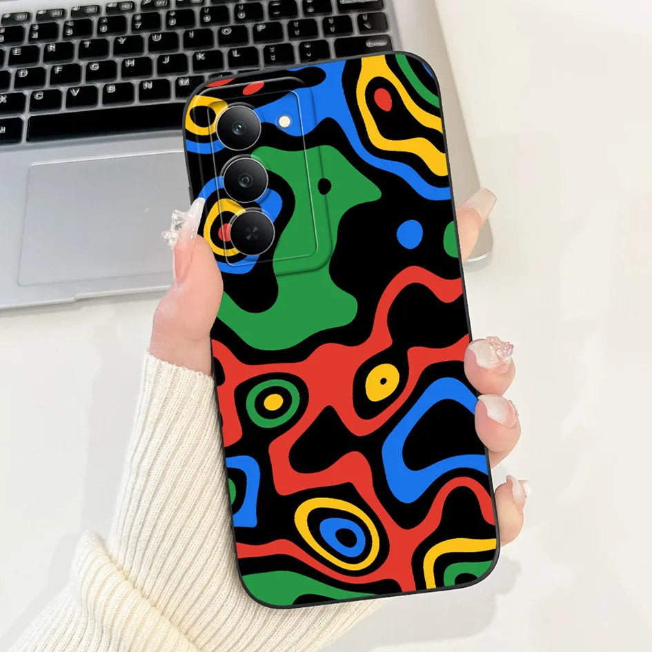 Graffiti Butterfly Phone Case – Camera Protection Cover for Realme 14x 5G
