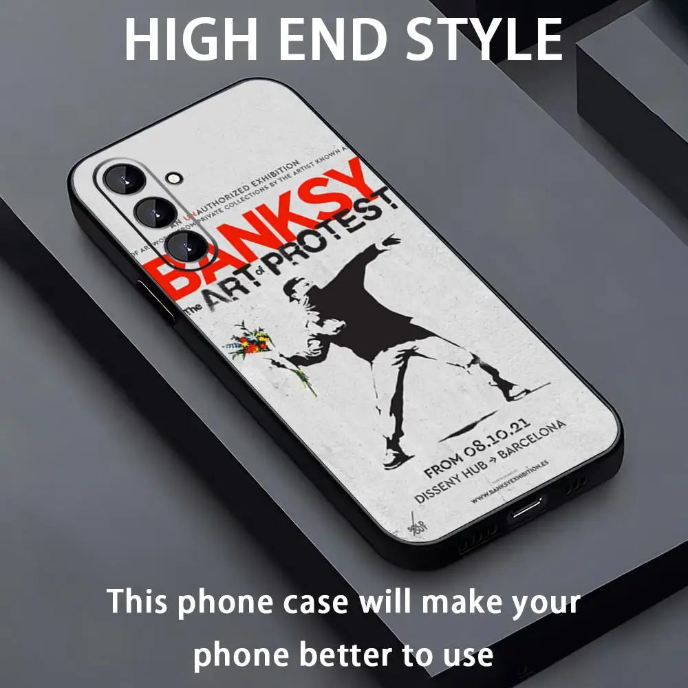 Banksy Graffiti Art Phone Case – Soft Cover for Samsung Galaxy A Series