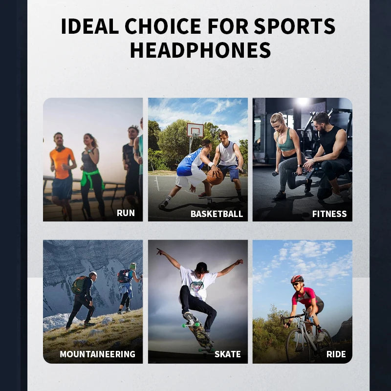 B8 Bone Conduction Headphones – IPX5 Waterproof Bluetooth Sport Earphones
