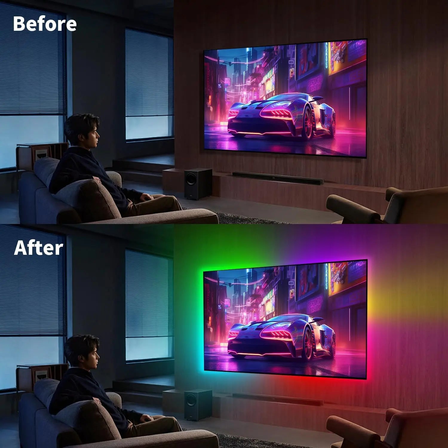 Smart RGB Neon Rope Light – USB Bluetooth Music Sync IP65 Waterproof