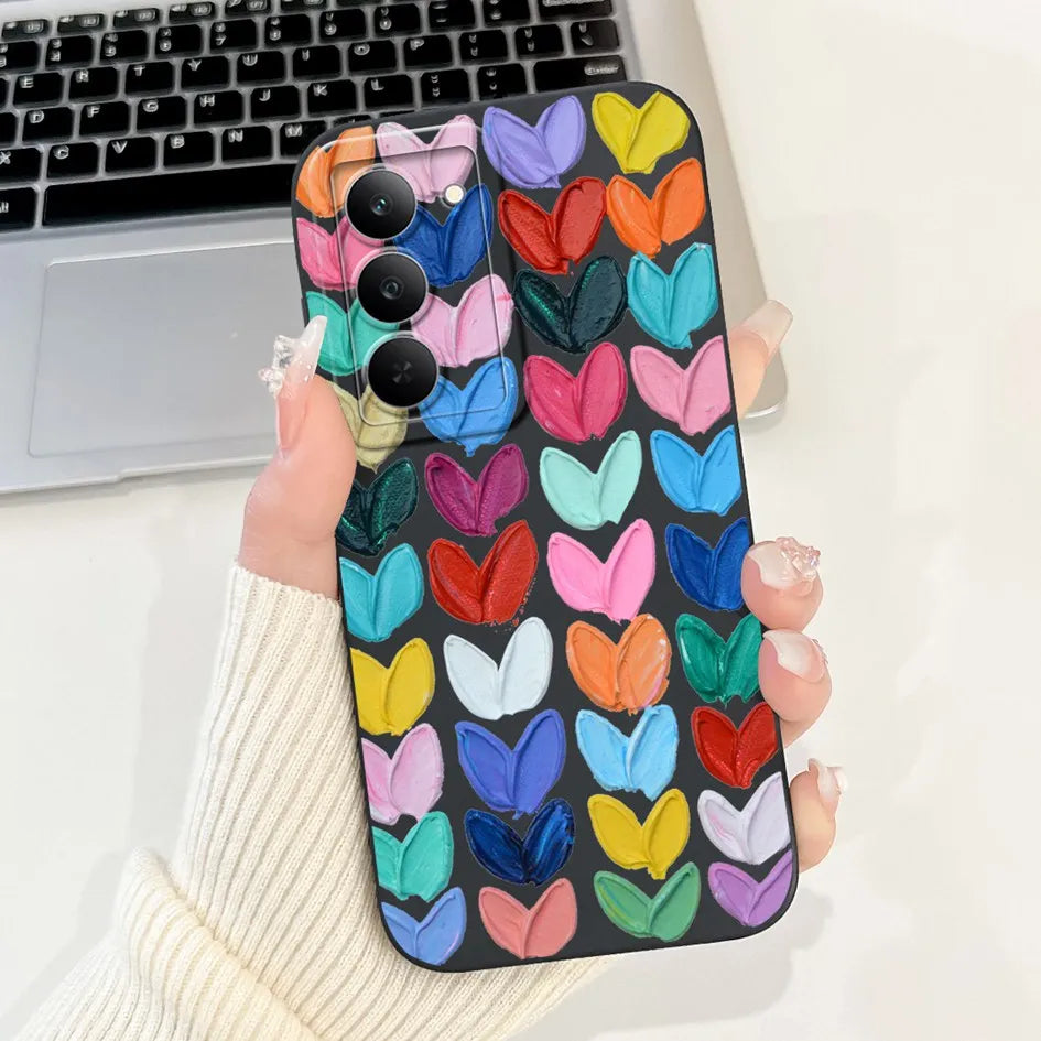 Graffiti Butterfly Phone Case – Camera Protection Cover for Realme 14x 5G