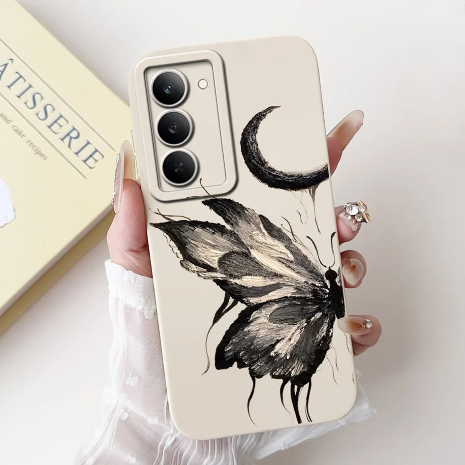 Graffiti Butterfly Phone Case – Camera Protection Cover for Realme 14x 5G