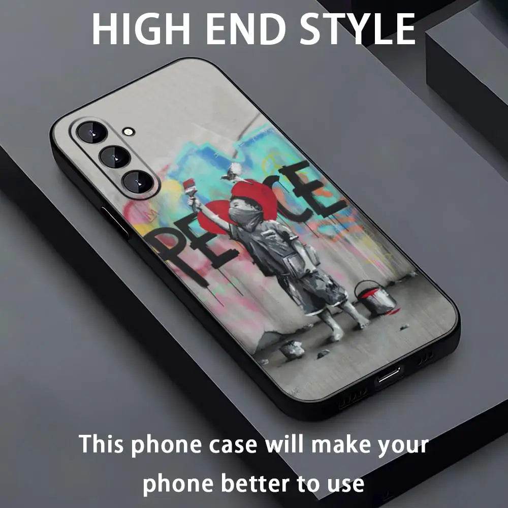 Banksy Graffiti Art Phone Case – Soft Cover for Samsung Galaxy A Series