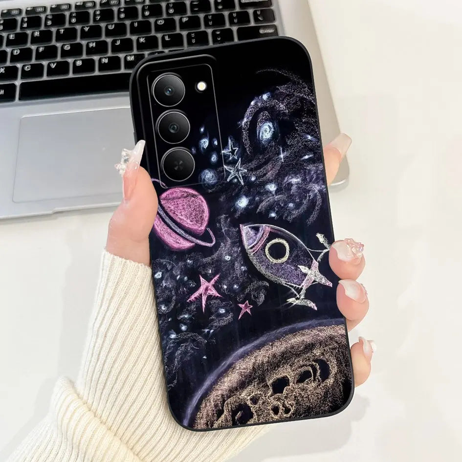 Graffiti Butterfly Phone Case – Camera Protection Cover for Realme 14x 5G