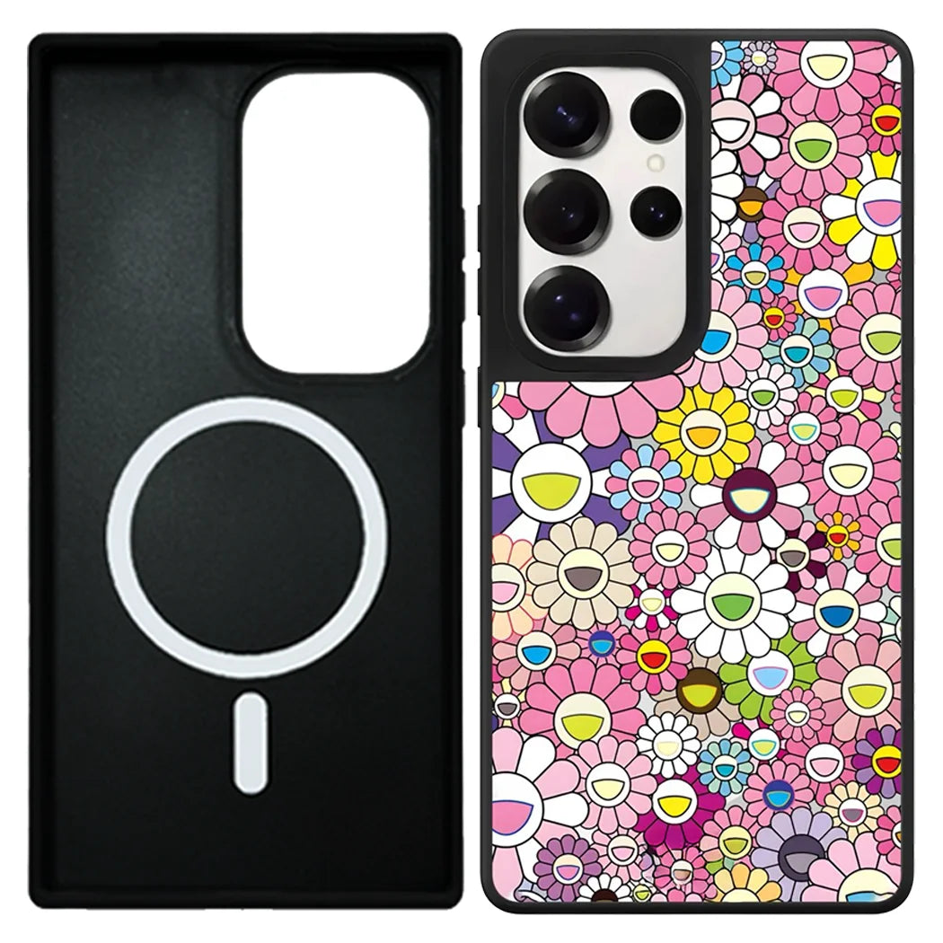 Graffiti Flowers Mirror Case – Samsung Galaxy S24/S25/S26 Series