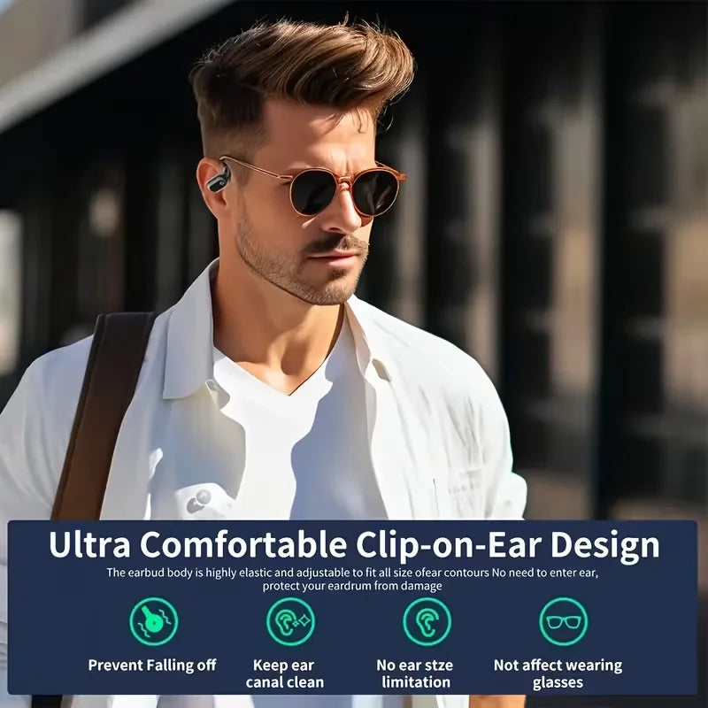 B8 Bone Conduction Wireless Earphones – IPX5 Waterproof Sports Headset