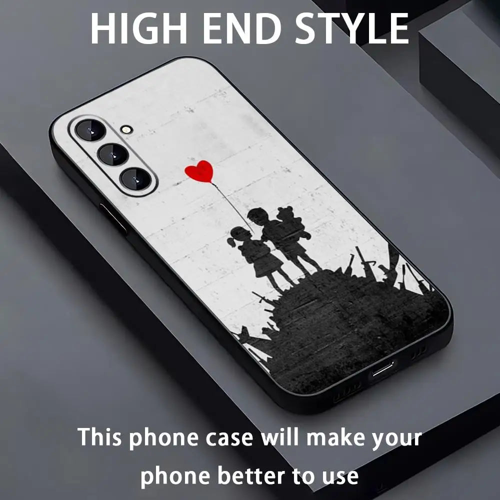 Banksy Graffiti Art Phone Case – Soft Cover for Samsung Galaxy A Series