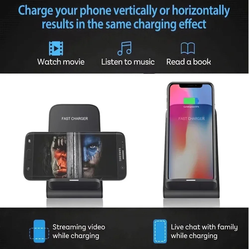 30W Wireless Charging Stand – Fast Charge iPhone & Samsung