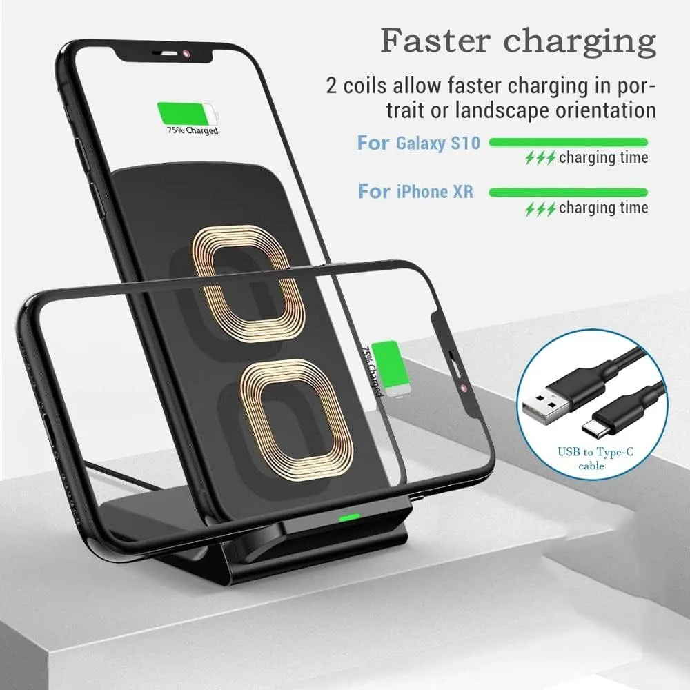 30W Wireless Charging Stand – Fast Charge iPhone & Samsung