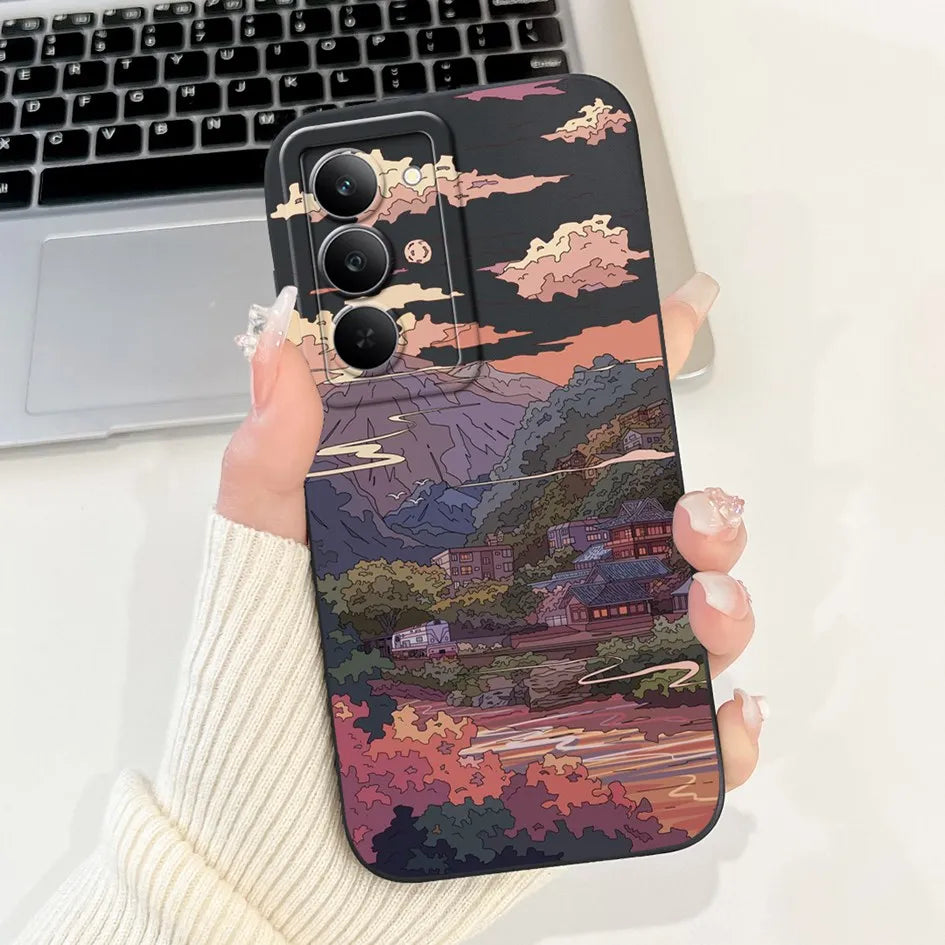 Graffiti Butterfly Phone Case – Camera Protection Cover for Realme 14x 5G