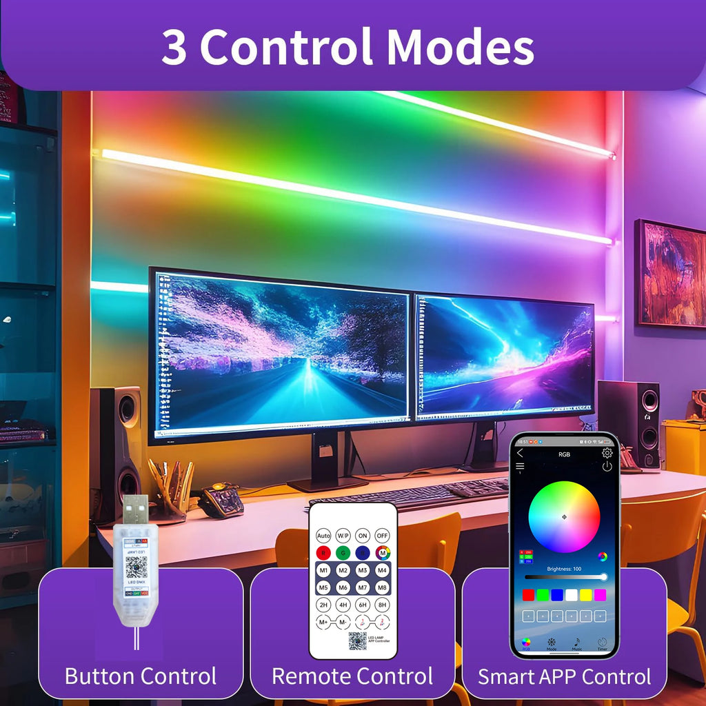Smart RGB Neon Rope Light – USB Bluetooth Music Sync IP65 Waterproof