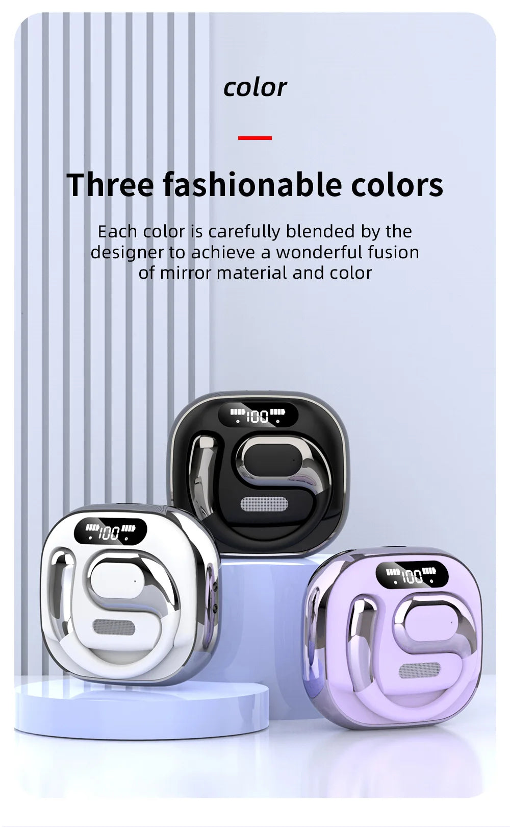 B8 Bone Conduction Wireless Earphones – IPX5 Waterproof Sports Headset