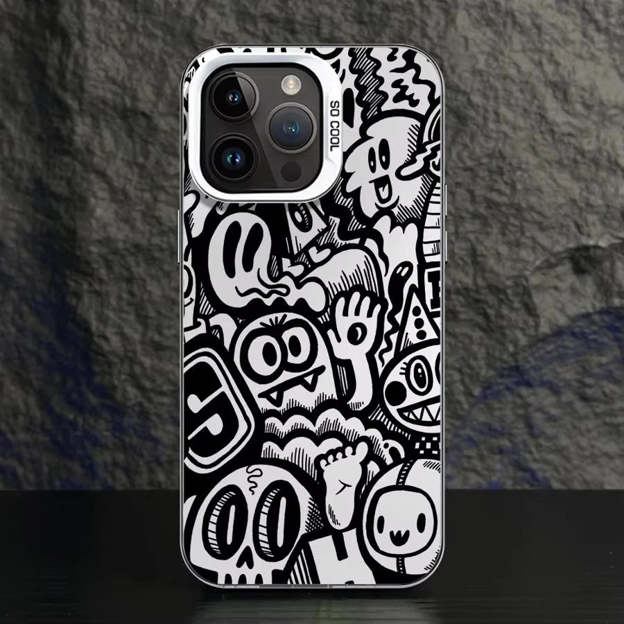 Cute Graffiti Frosted Phone Case – Xiaomi Mi & POCO Series