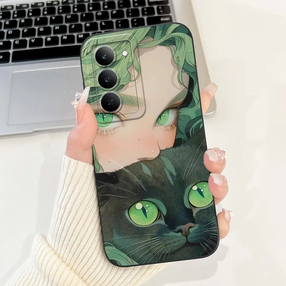 Graffiti Butterfly Phone Case – Camera Protection Cover for Realme 14x 5G