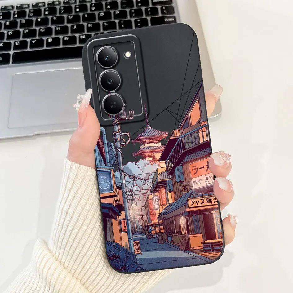 Graffiti Butterfly Phone Case – Camera Protection Cover for Realme 14x 5G