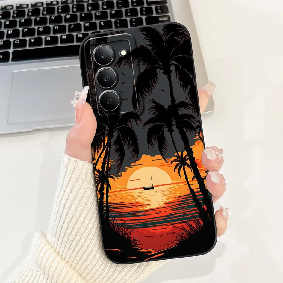 Graffiti Butterfly Phone Case – Camera Protection Cover for Realme 14x 5G