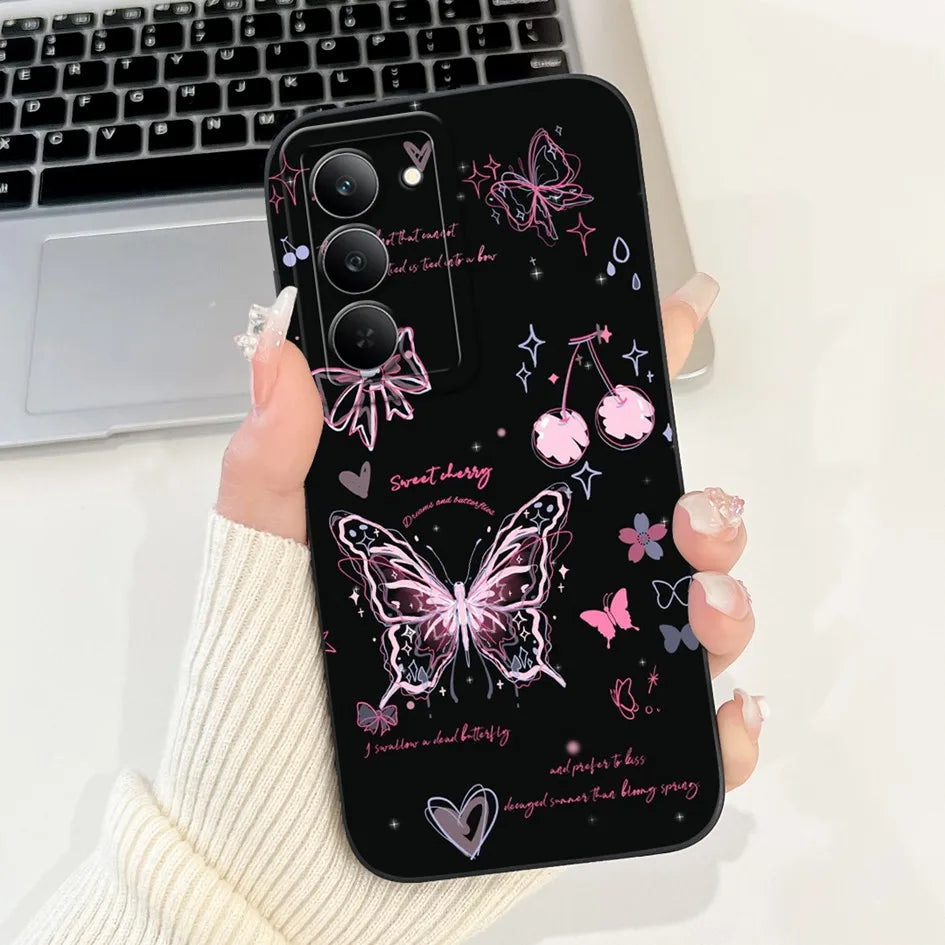 Graffiti Butterfly Phone Case – Camera Protection Cover for Realme 14x 5G