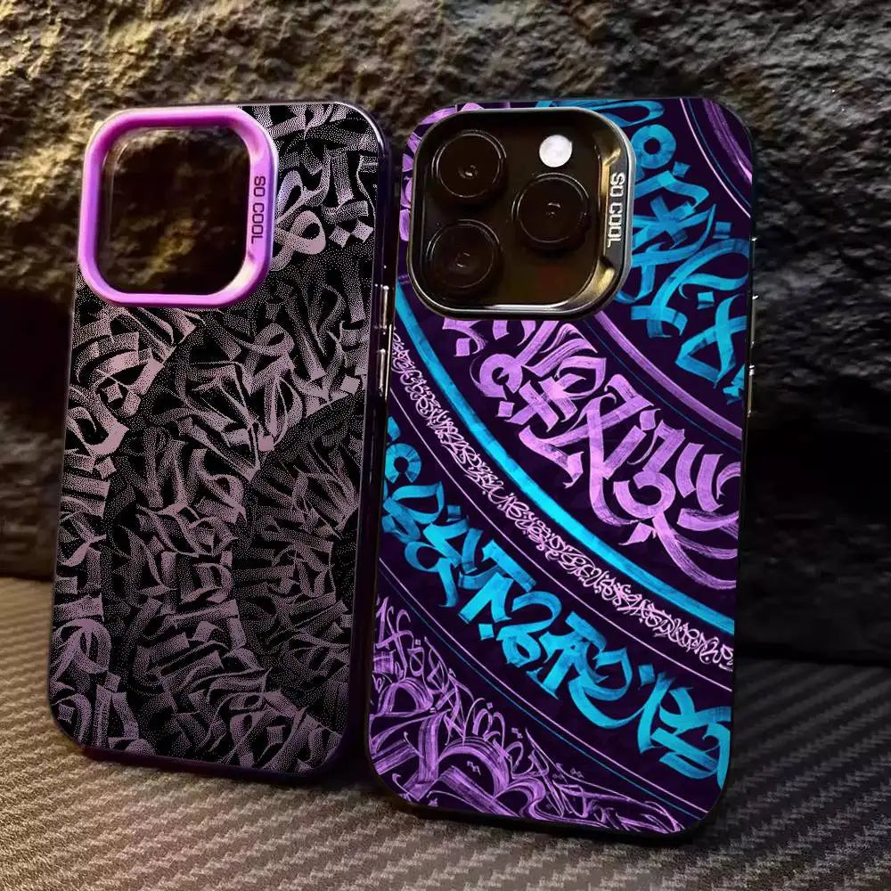 Graffiti Art Phone Case – Matte Shockproof Cover for iPhone 11-17 Pro Max