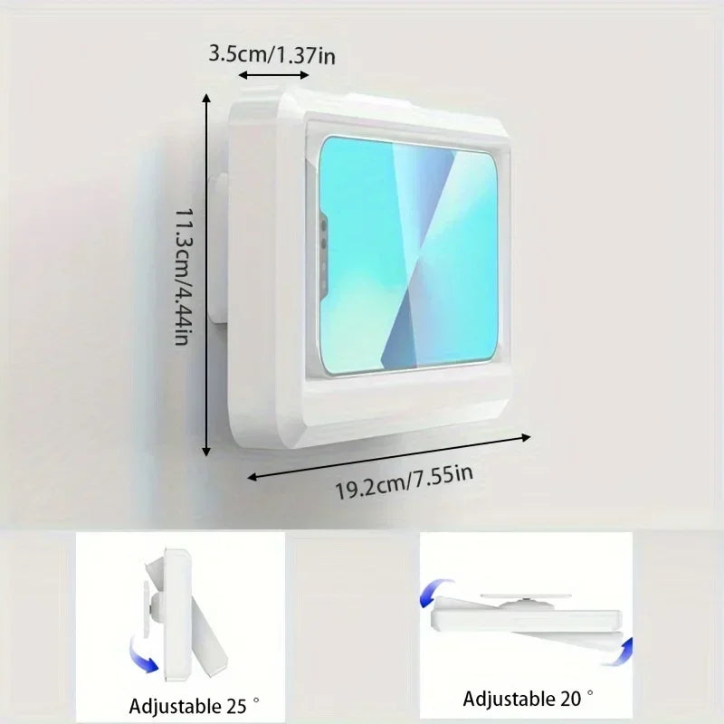 360° Waterproof Shower Phone Holder – Anti-Fog Wall Mount