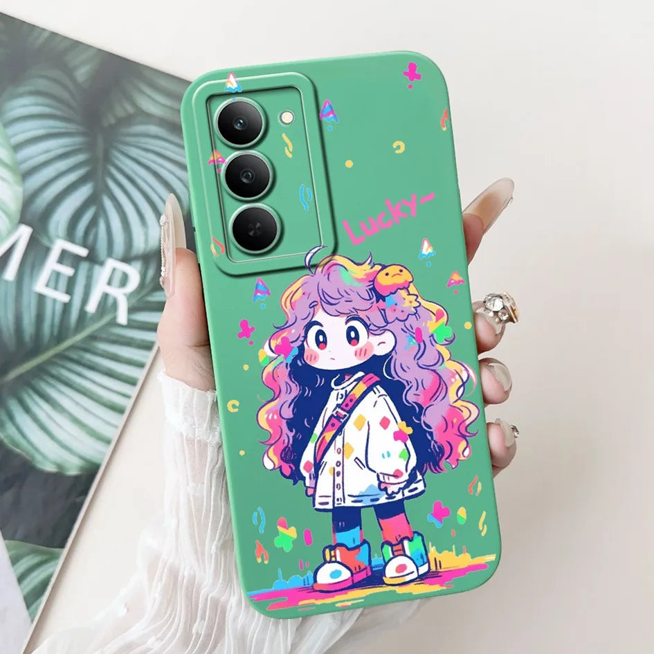 Graffiti Butterfly Phone Case – Camera Protection Cover for Realme 14x 5G