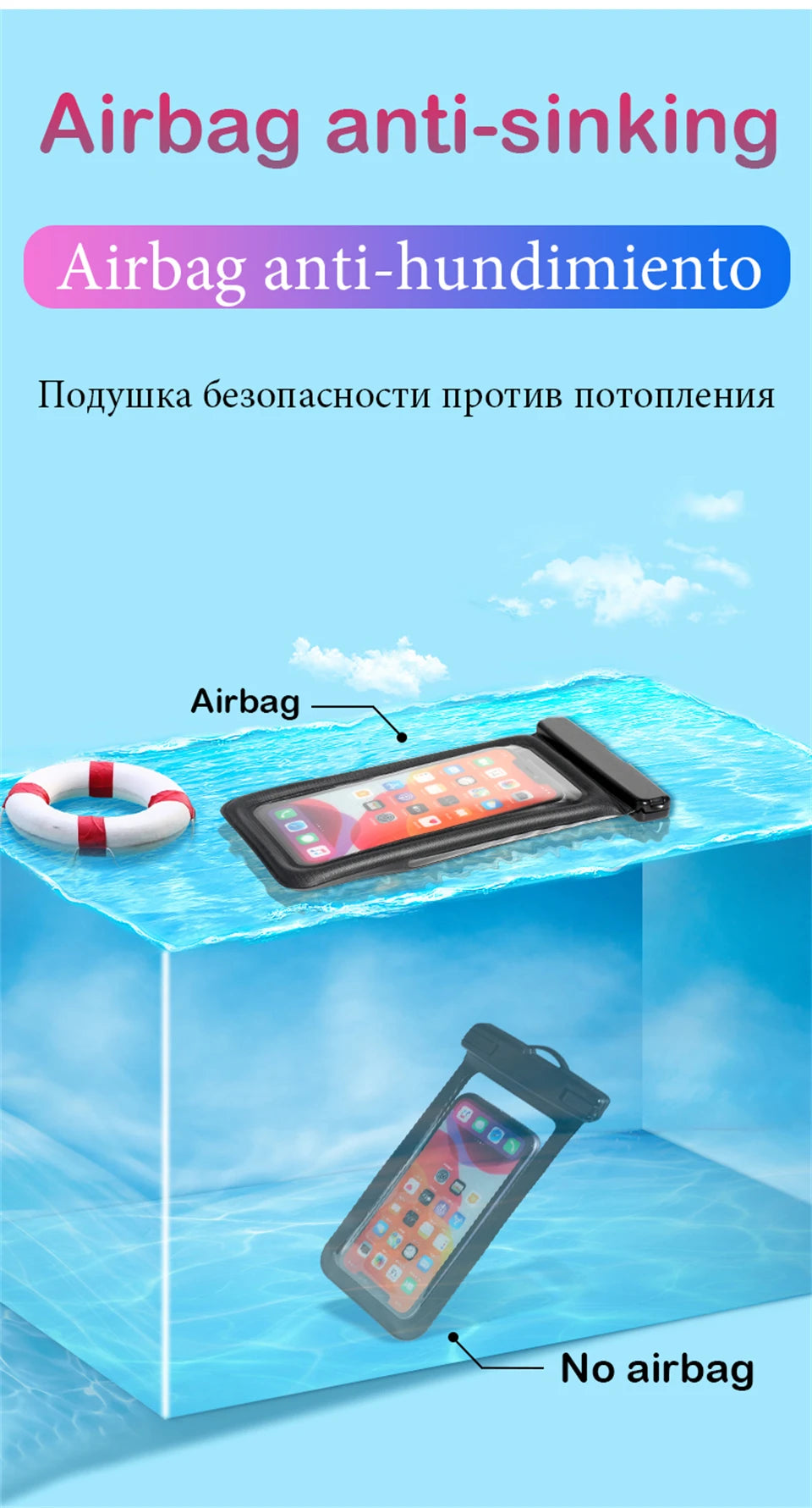 IP68 Waterproof Phone Pouch – Shower, Pool & Beach Ready | iPhone & Android