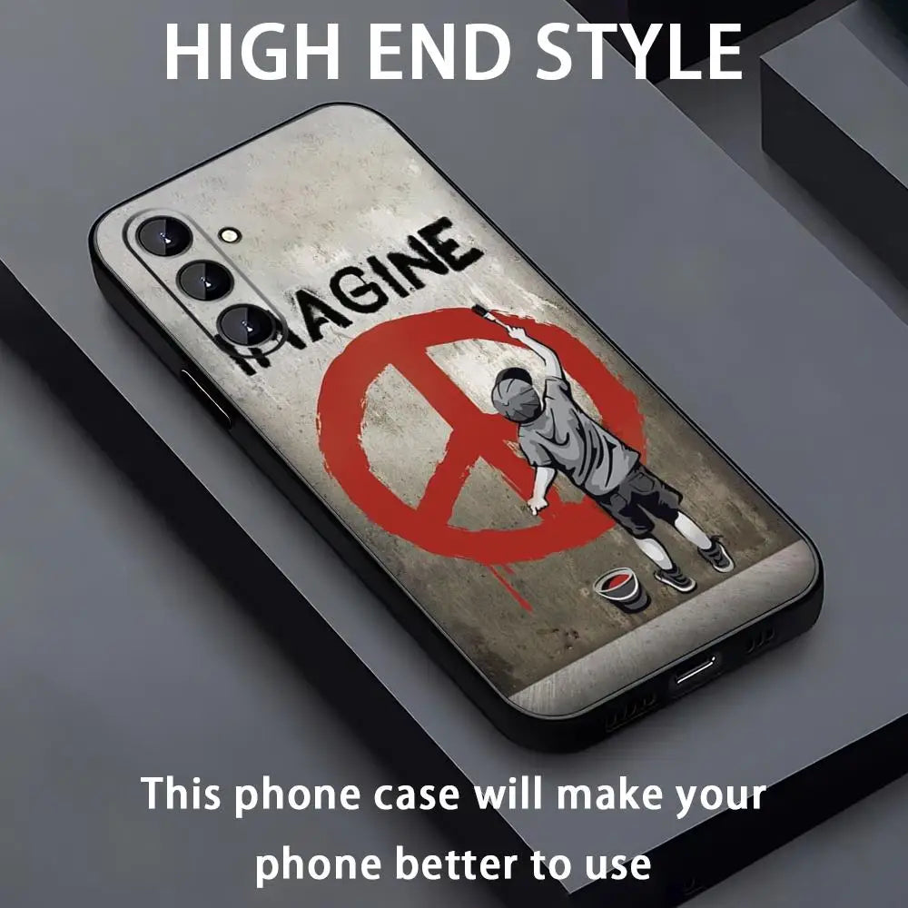 Banksy Graffiti Art Phone Case – Soft Cover for Samsung Galaxy A Series