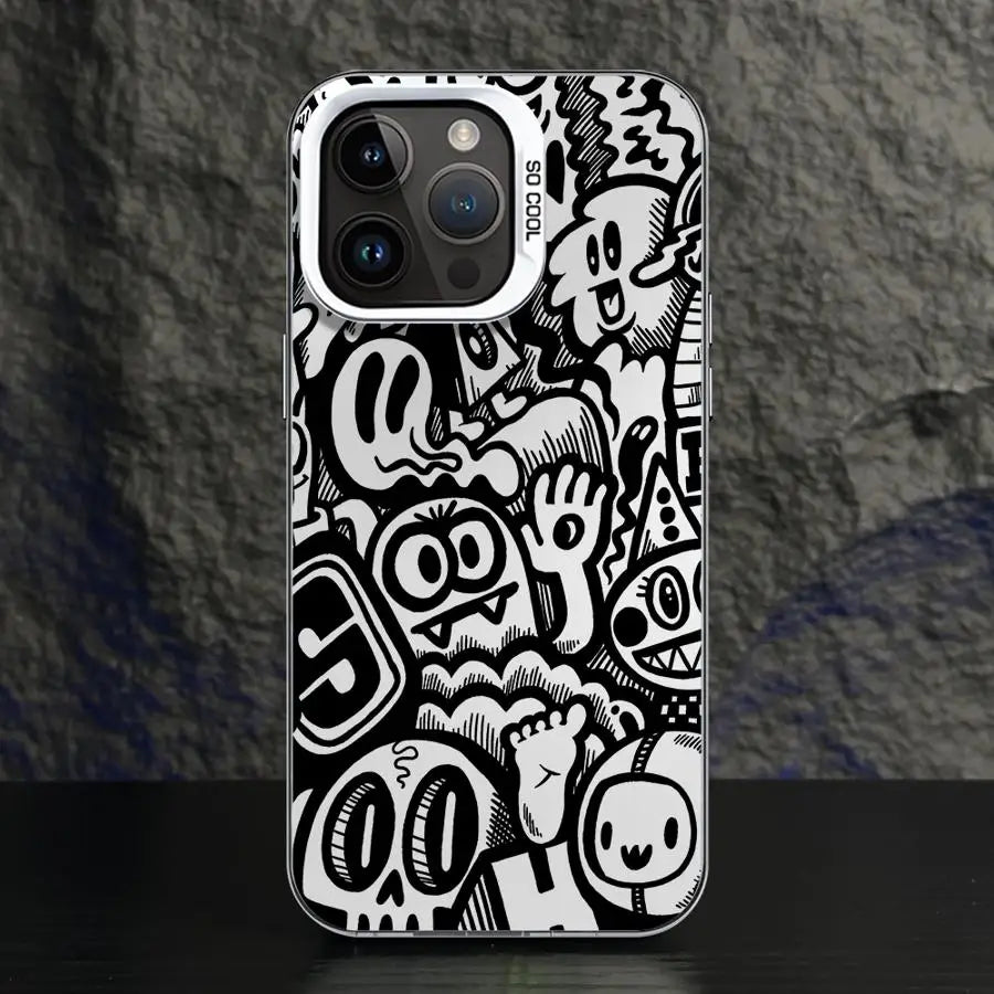 Cute Graffiti Frosted Phone Case – Xiaomi Mi & POCO Series
