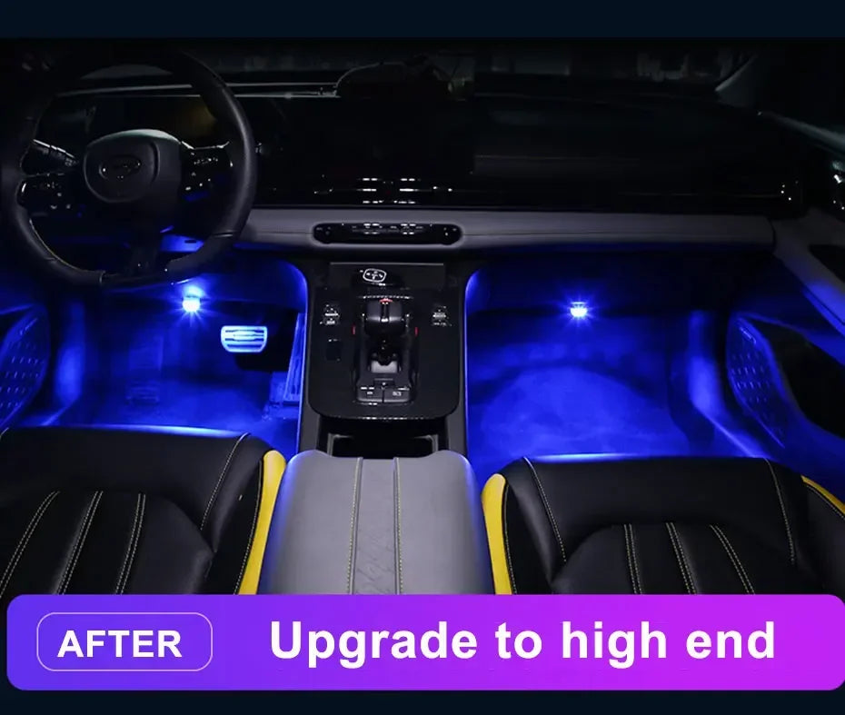 Wireless LED Car Interior Ambient Lights – Remote Control RGB Atmosphere Lamps