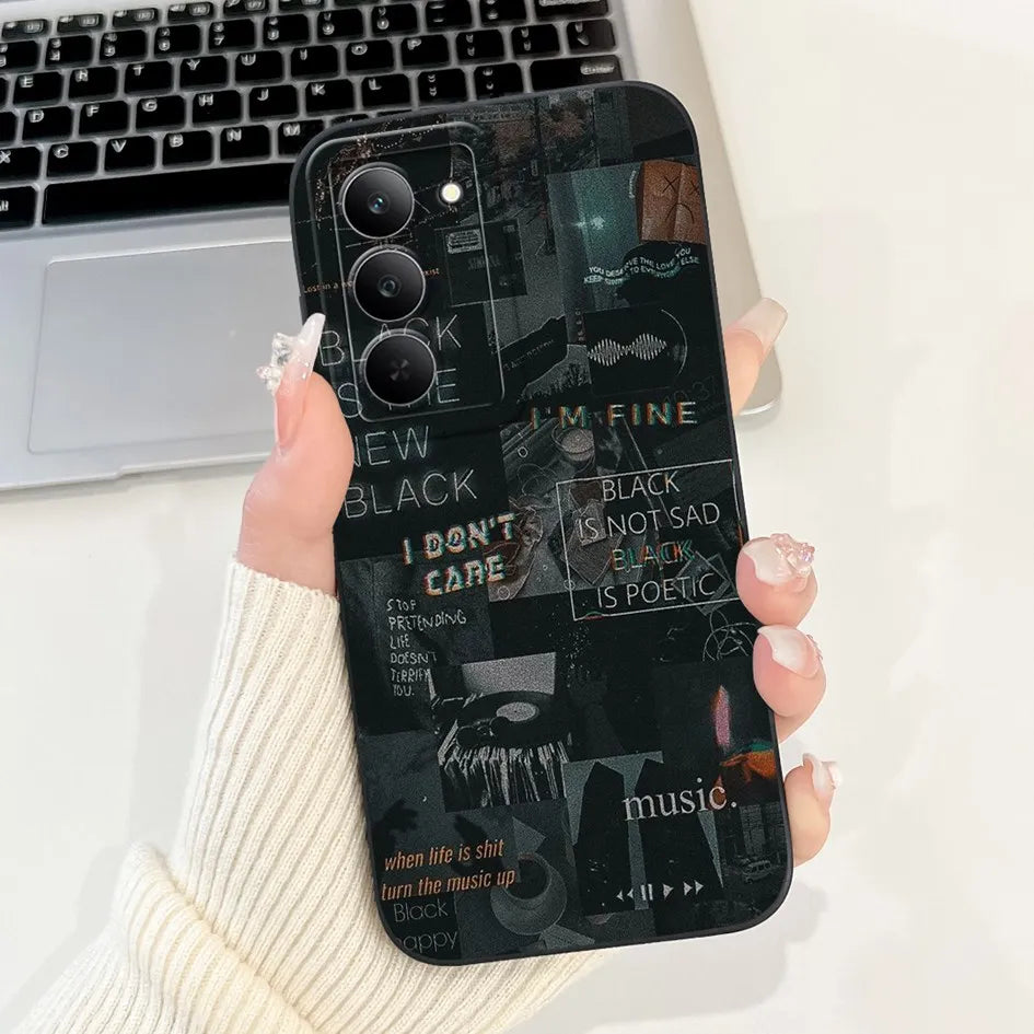 Graffiti Butterfly Phone Case – Camera Protection Cover for Realme 14x 5G