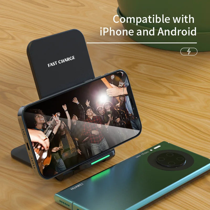 30W Wireless Charging Stand – Fast Charge iPhone & Samsung