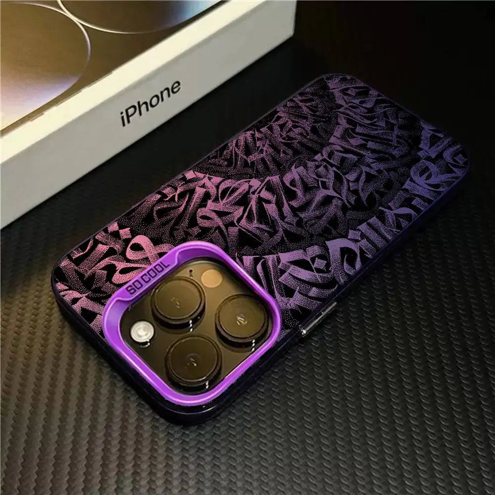 Graffiti Art Phone Case – Matte Shockproof Cover for iPhone 11-17 Pro Max