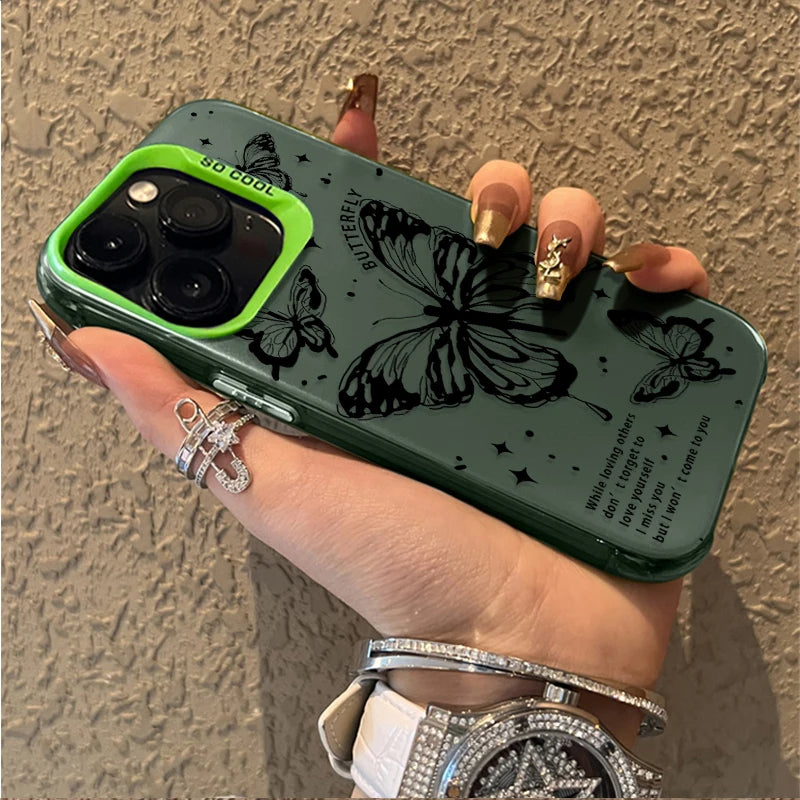 Graffiti Butterfly Phone Case – Shockproof Cover for Xiaomi Redmi Note Series