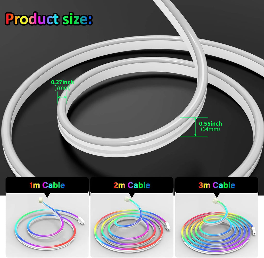 Smart RGB Neon Rope Light – USB Bluetooth Music Sync IP65 Waterproof
