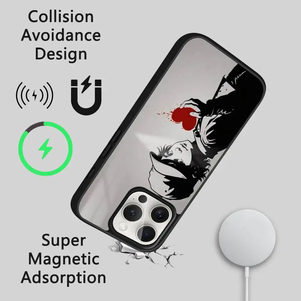 Banksy Graffiti MagSafe iPhone Case – Wireless Charging Cover for iPhone 13-16 Pro Max