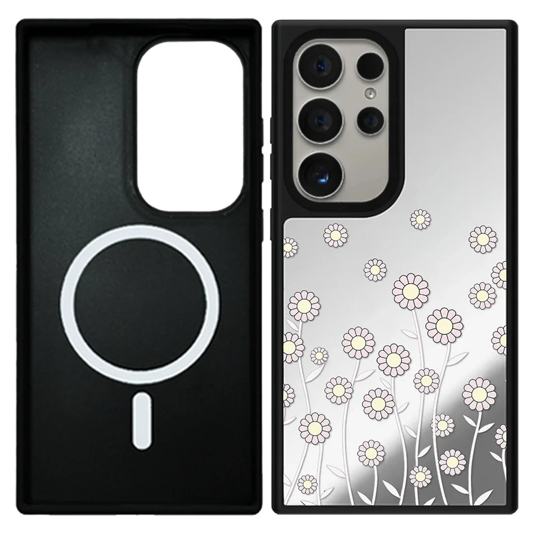 Graffiti Flowers Mirror Case – Samsung Galaxy S24/S25/S26 Series