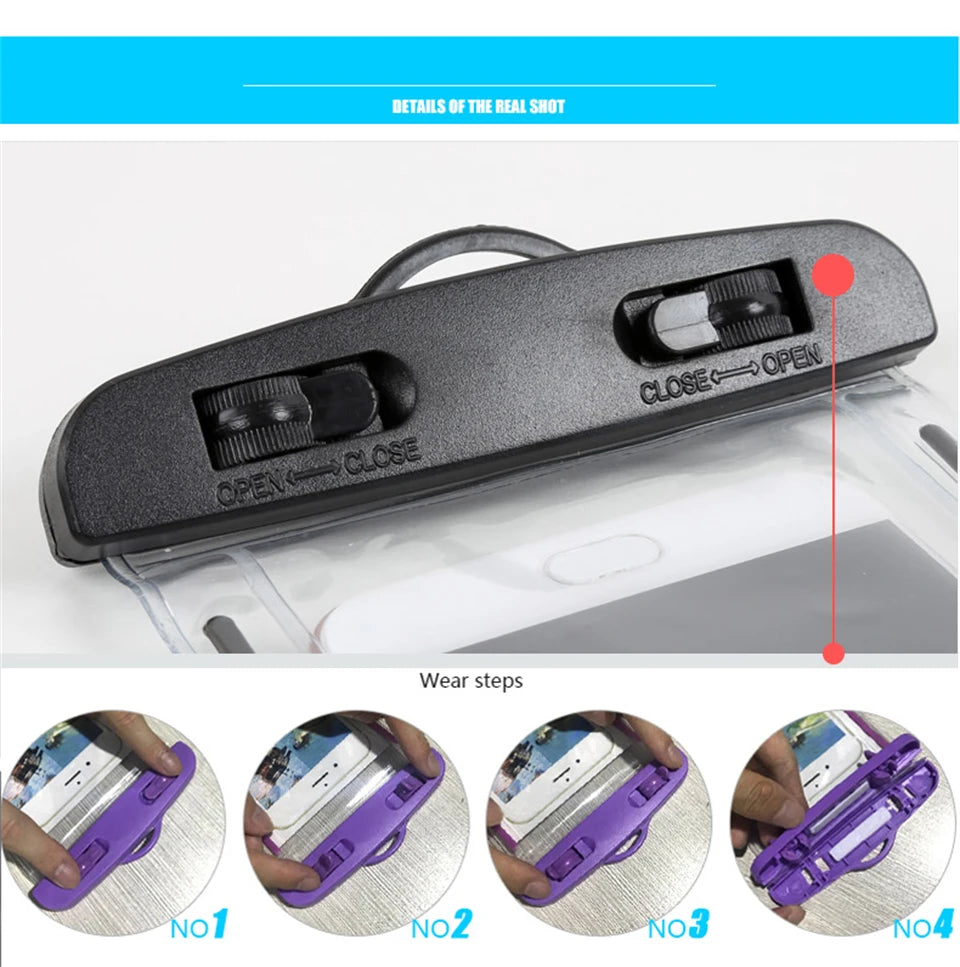 IP68 Waterproof Phone Pouch – Shower, Pool & Beach Ready | iPhone & Android