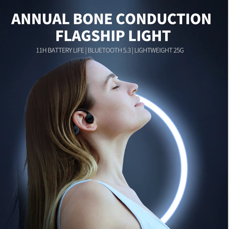 B8 Bone Conduction Headphones – IPX5 Waterproof Bluetooth Sport Earphones