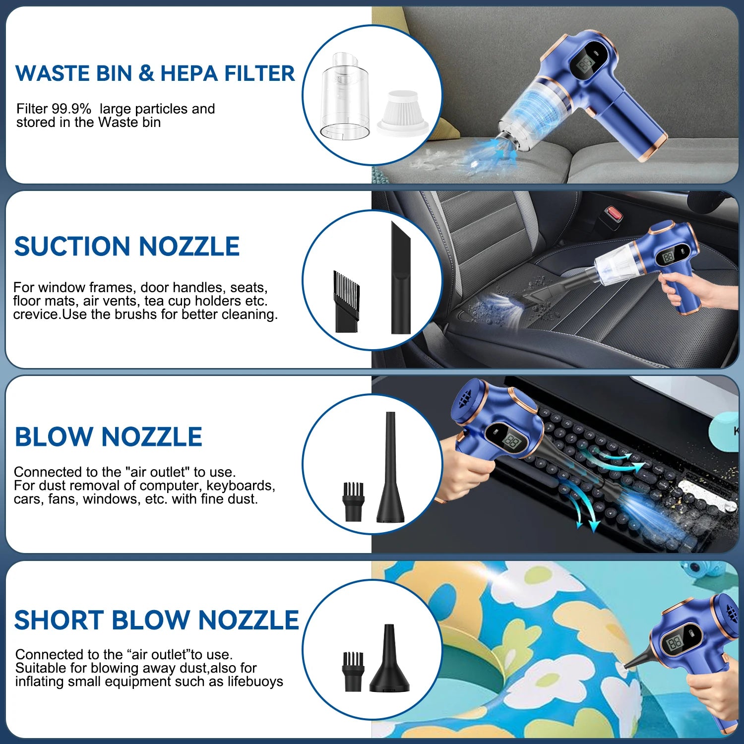 Wireless Car & Home Vacuum Cleaner – High Power