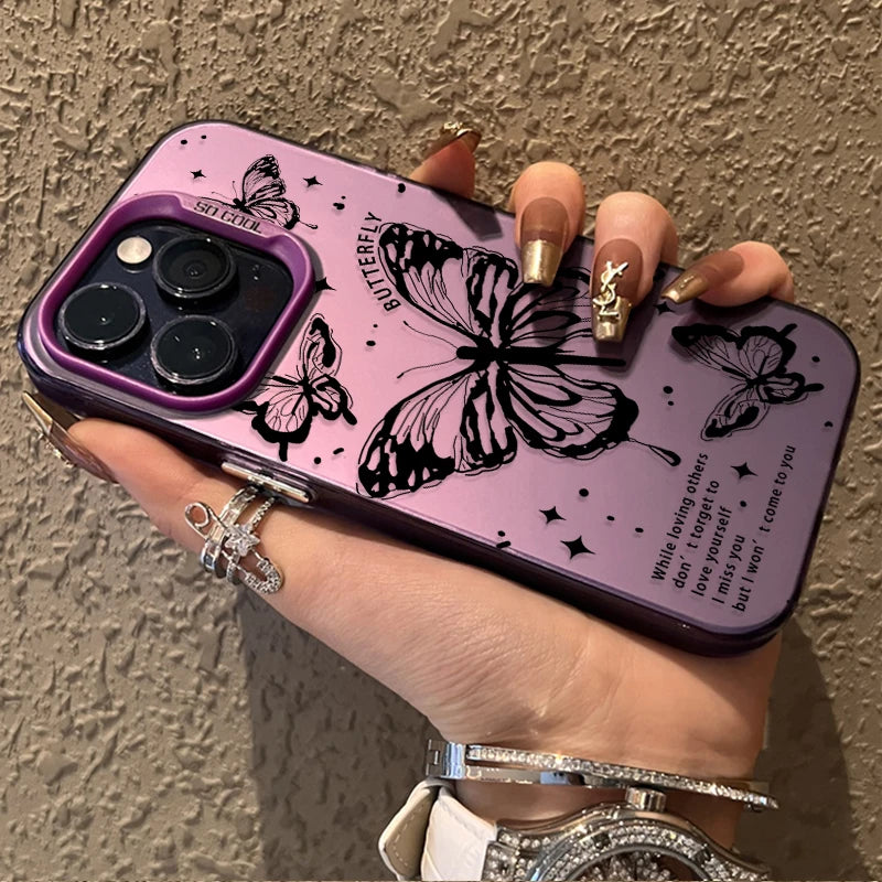 Graffiti Butterfly Phone Case – Shockproof Cover for Xiaomi Redmi Note Series