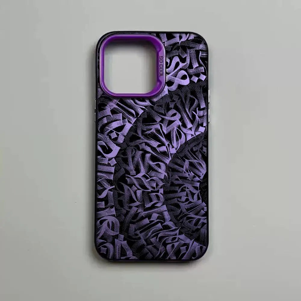 Graffiti Art Phone Case – Matte Shockproof Cover for iPhone 11-17 Pro Max