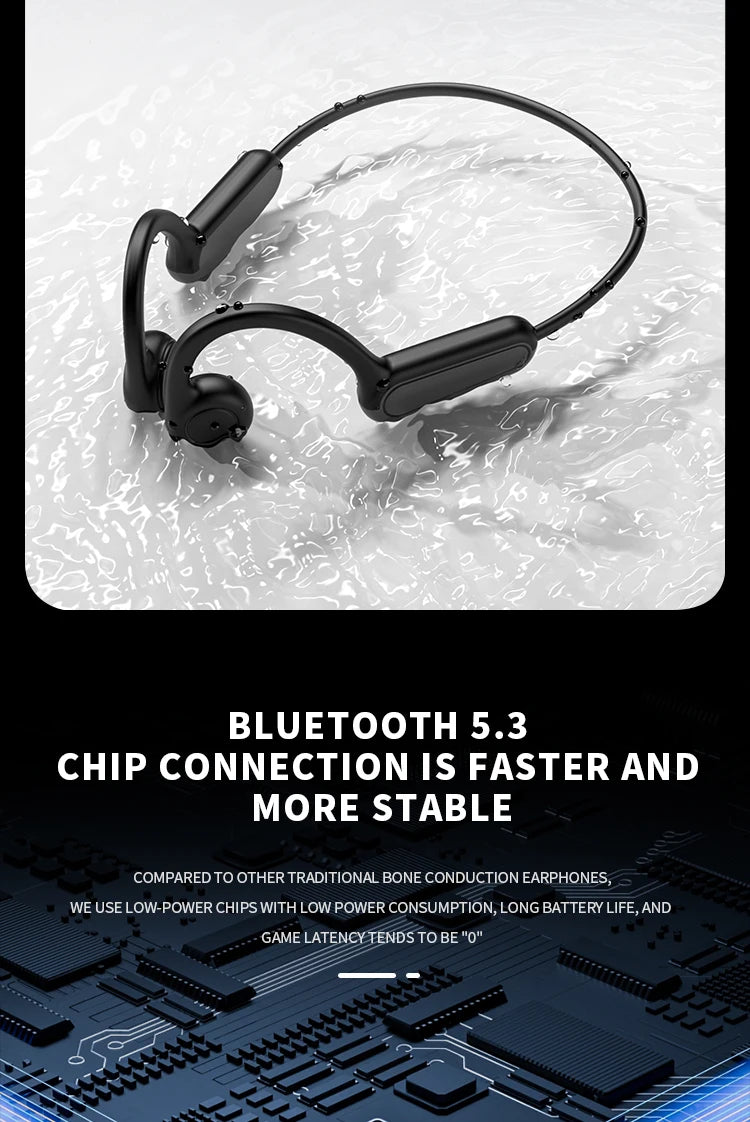 B8 Bone Conduction Headphones – IPX5 Waterproof Bluetooth Sport Earphones