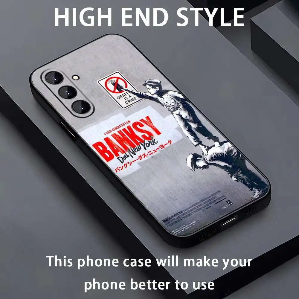 Banksy Graffiti Art Phone Case – Soft Cover for Samsung Galaxy A Series