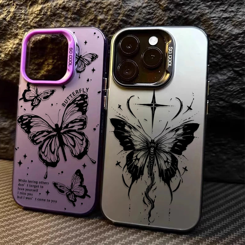 Graffiti Butterfly Phone Case – Shockproof Cover for Xiaomi Redmi Note Series