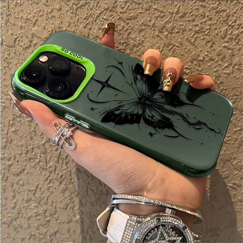 Graffiti Butterfly Phone Case – Shockproof Cover for Xiaomi Redmi Note Series