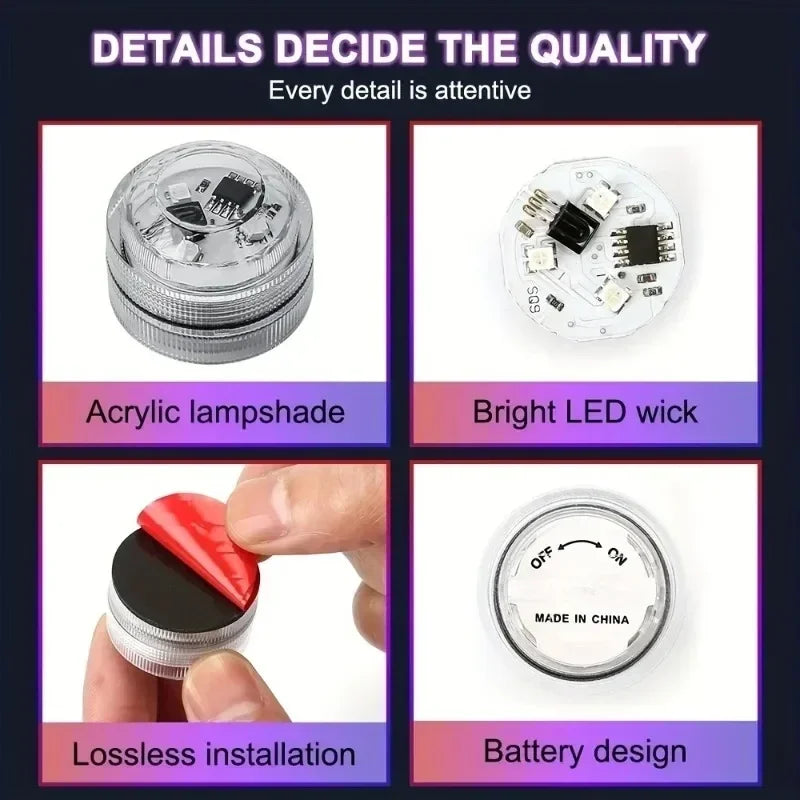 Wireless LED Car Interior Ambient Lights – Remote Control RGB Atmosphere Lamps