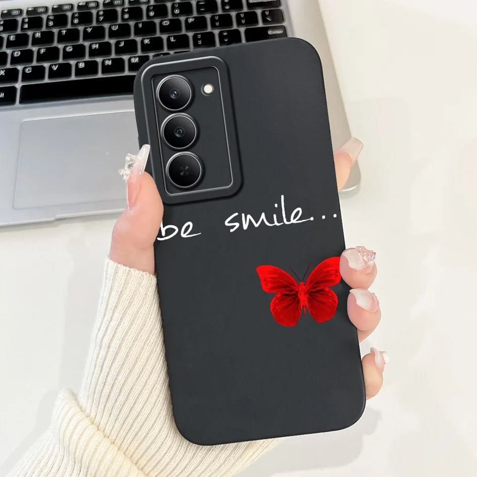 Graffiti Butterfly Phone Case – Camera Protection Cover for Realme 14x 5G